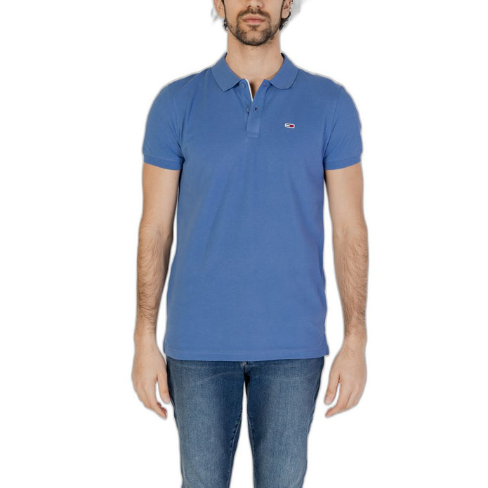 Blue Cotton Polo Shirt