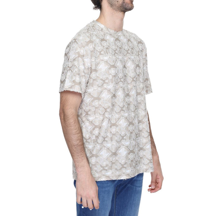 Beige Polyester T-Shirt