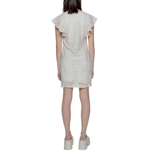 Beige Polyester Midi