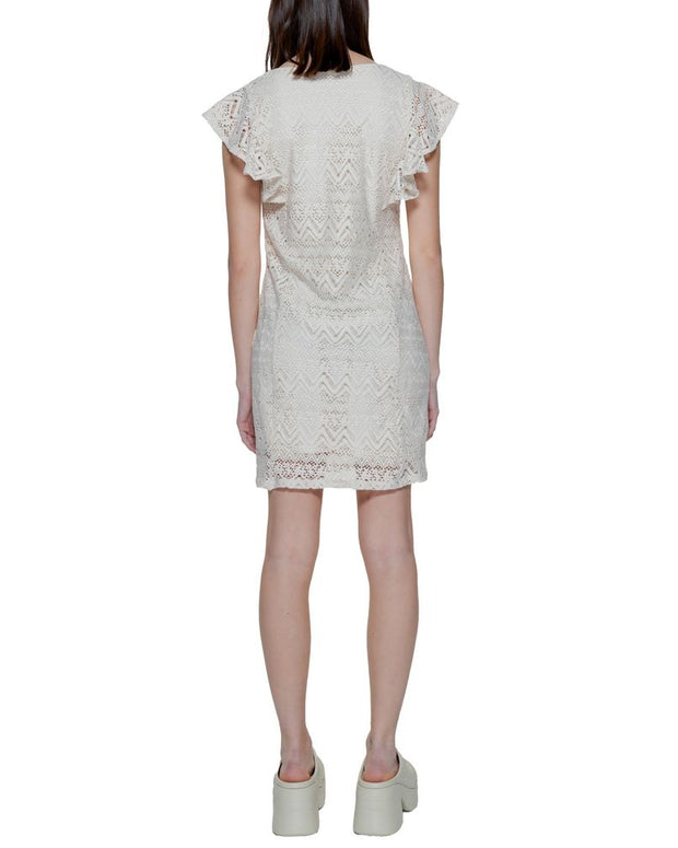 Beige Polyester Midi