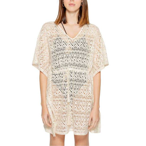 Beige Polyester Short