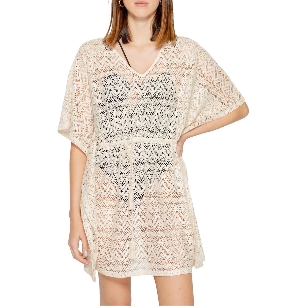 Beige Polyester Short