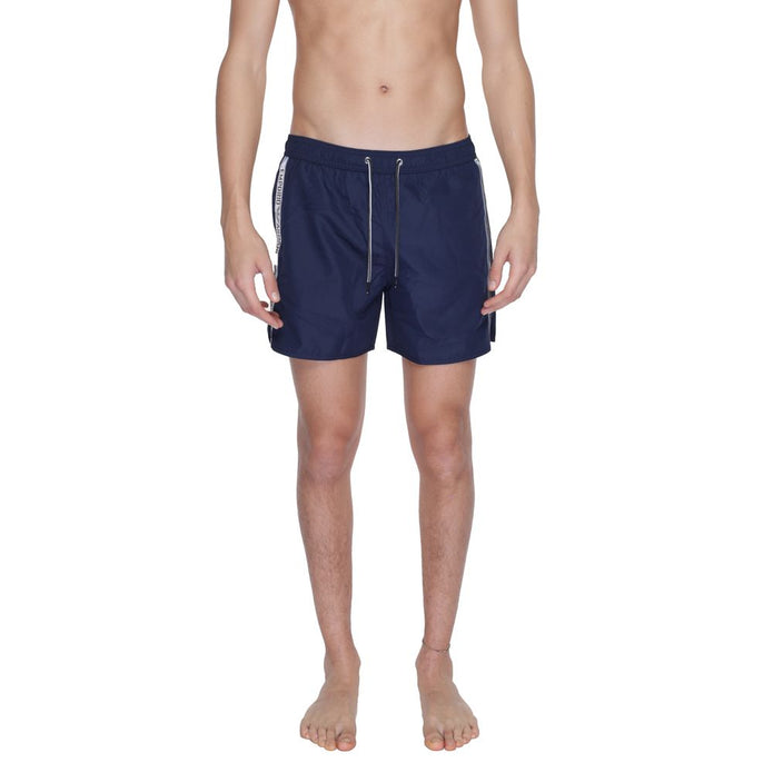 Blue Polyester Swimwear