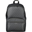 Black Polyester Men Backpack