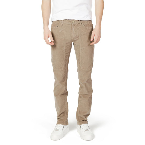 Beige Cotton Jeans & Pant