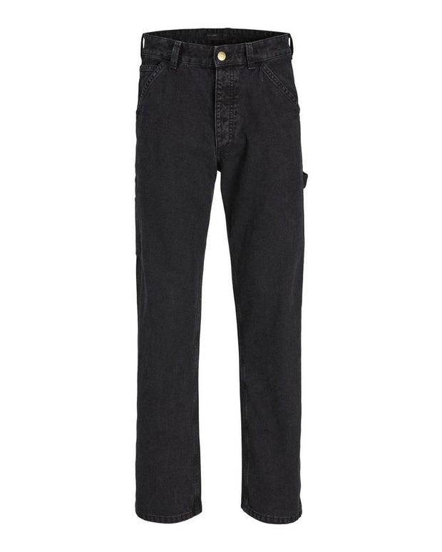 Black Cotton Relaxed Fit Jeans