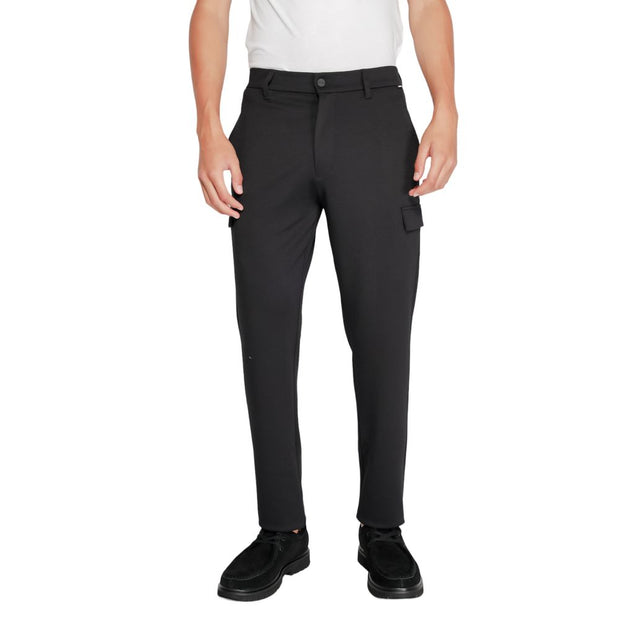 Black Recycled Polyester Joggers Workout Pant