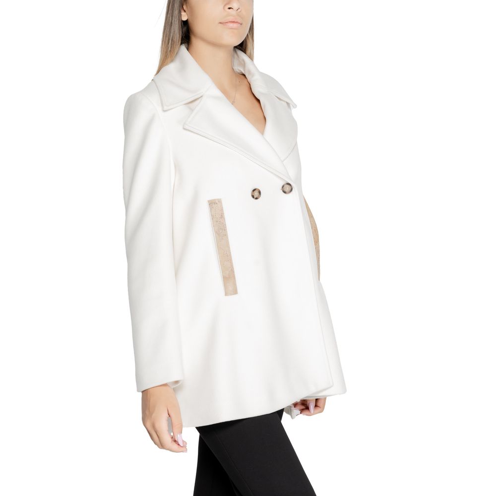 White Polyester Jackets & Coat