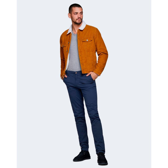 Blue Cotton Skinny Pant