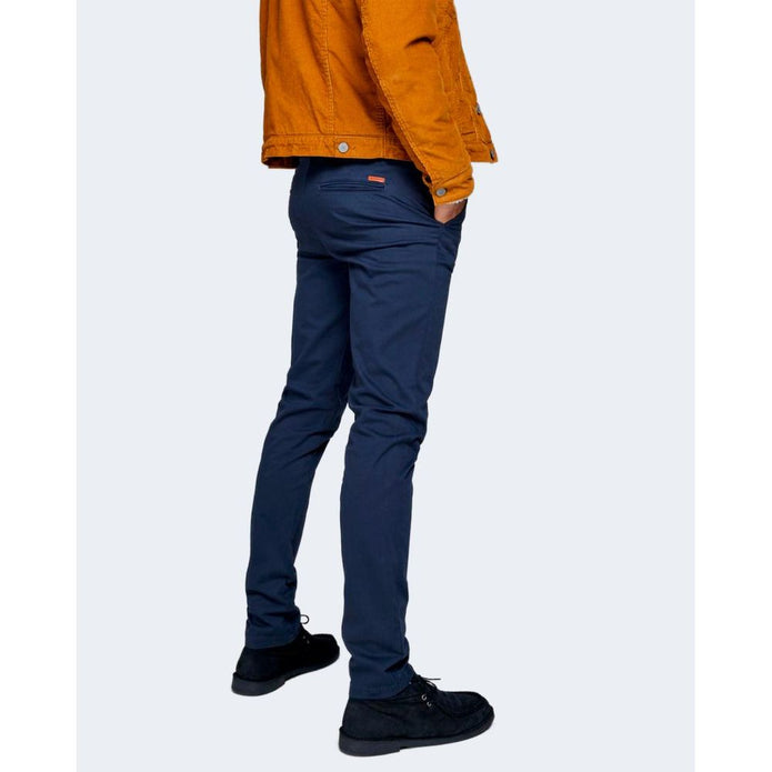 Blue Cotton Skinny Pant