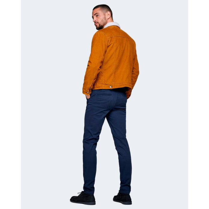 Blue Cotton Skinny Pant