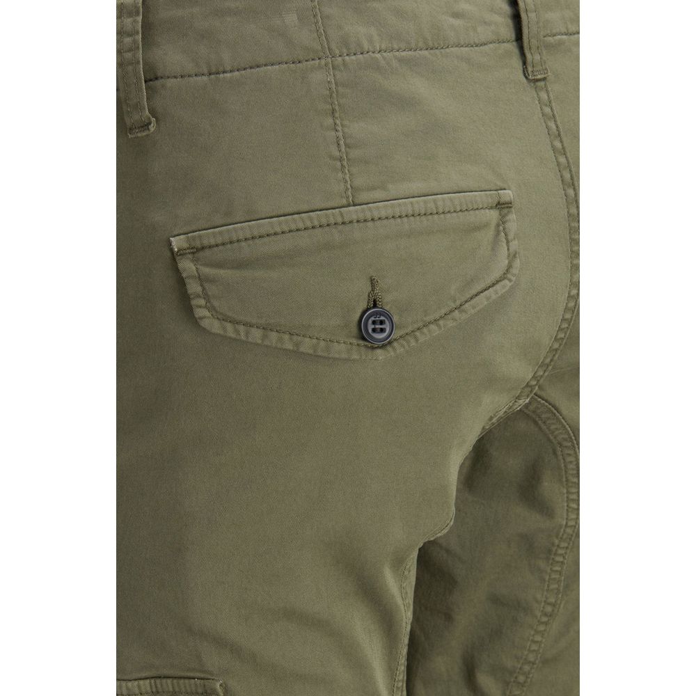 Green Cotton Skinny Pant