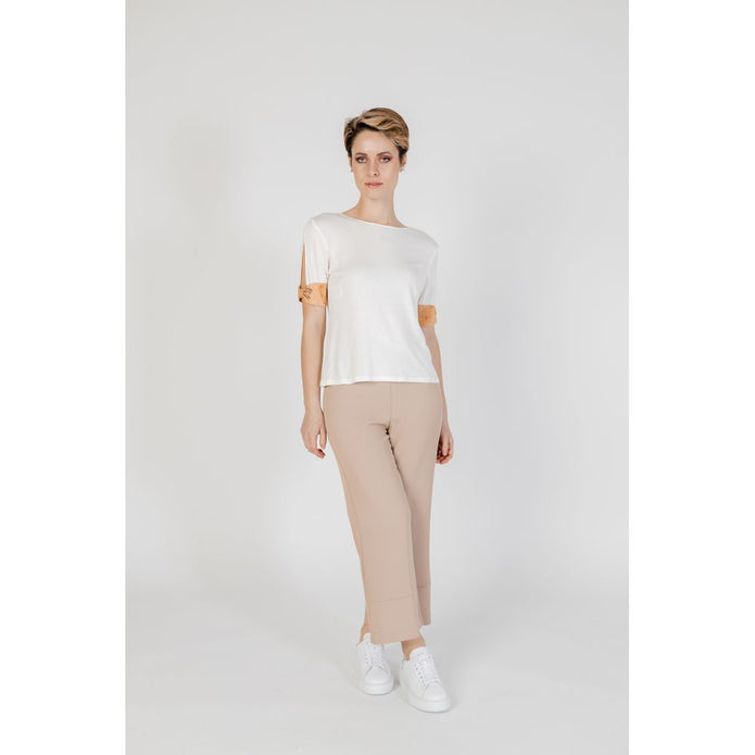 Beige Viscose Tops & T-Shirt