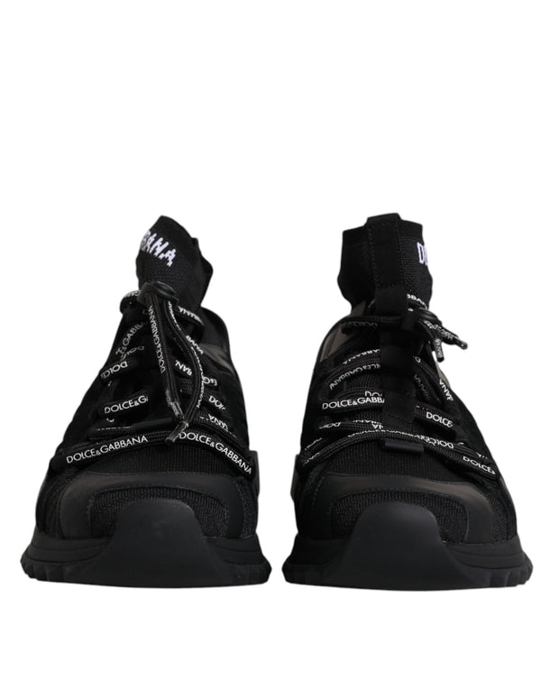 Black Sorrento Logo Men Sneakers Socks Shoes