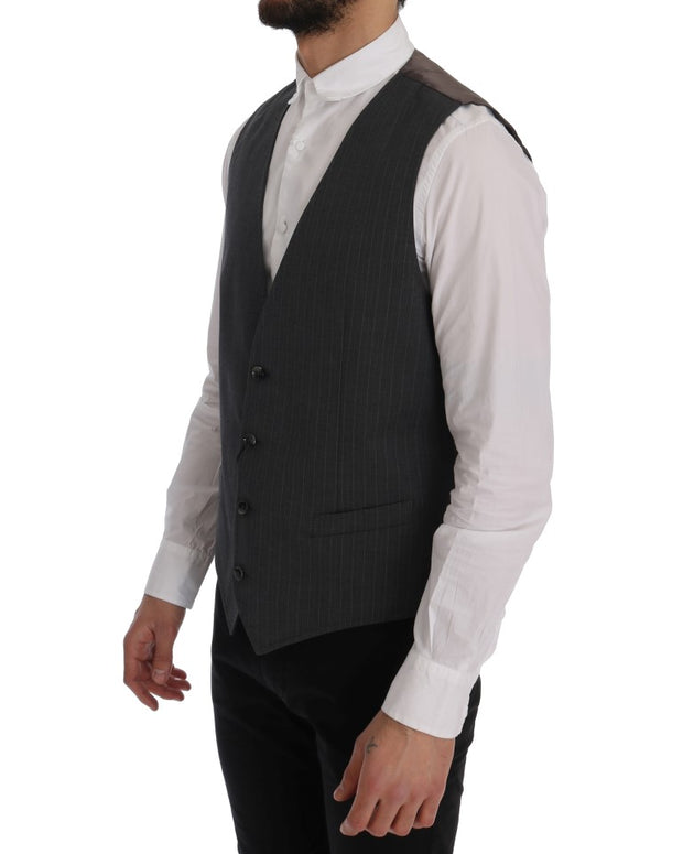 Gray STAFF Cotton Striped Vest