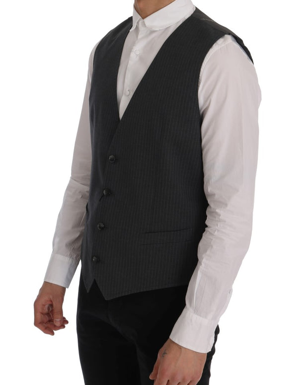 Gray STAFF Cotton Striped Vest