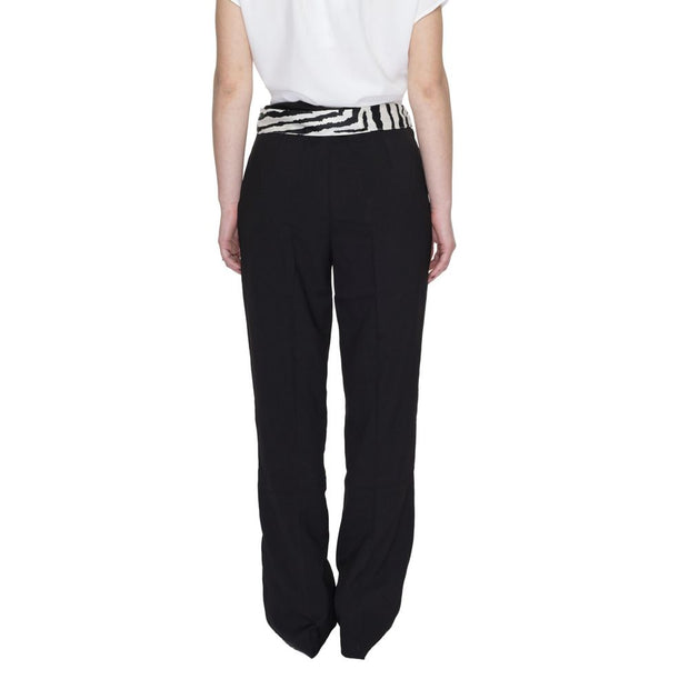 Black Polyester Jeans & Pant