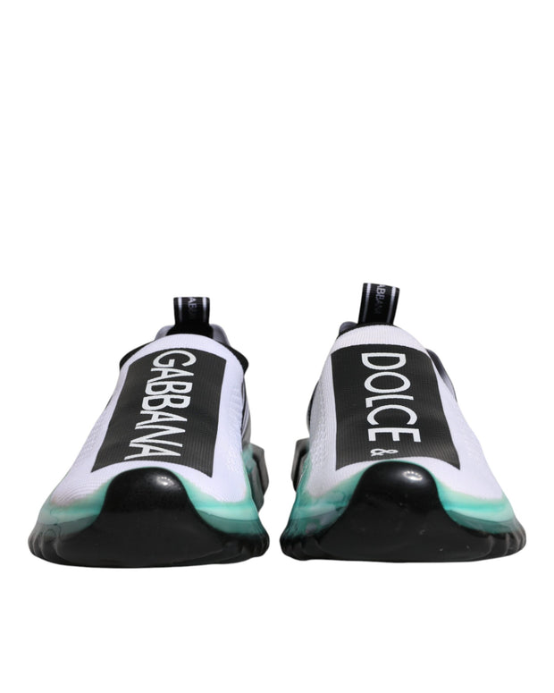White Blue Sorrento Slip On Sneakers Shoes