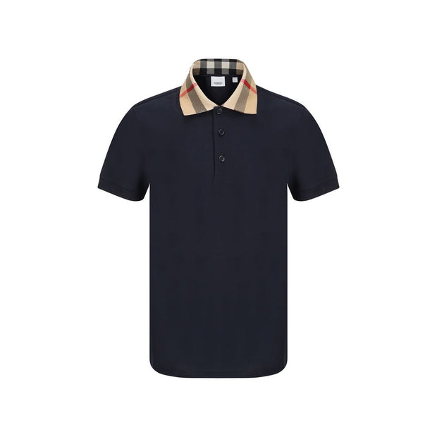 Blue Cotton Polo Shirt