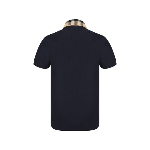 Blue Cotton Polo Shirt