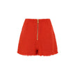 2 Pkts Btn Escargot Belted Tweed Shorts