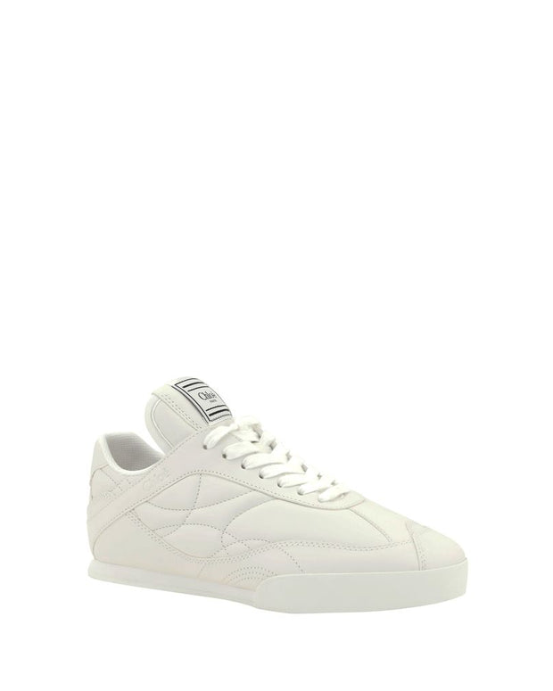 White Calf Leather Bos Taurus Low Top Sneakers