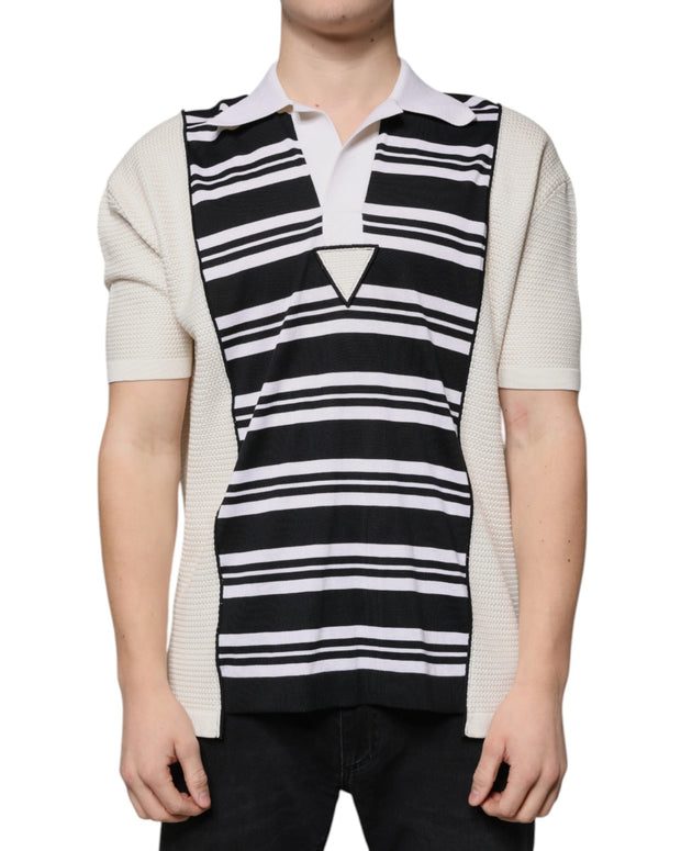 Multicolor Stripe Collared Polo T-shirt