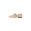 Beige Leather Flat Shoe