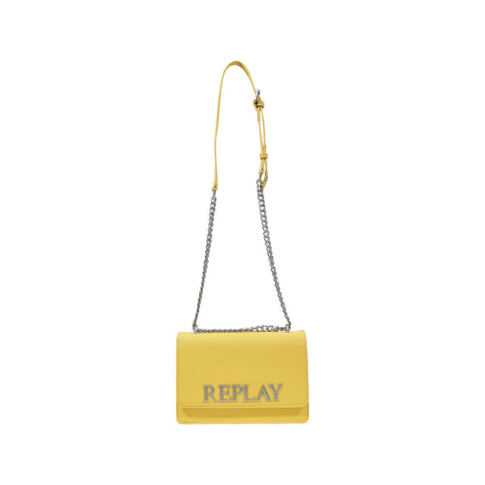 Yellow Polyester Handbag