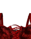 Red Lace Tassel Sleeveless Sheath Mini Dress