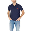 Blue Cotton Polo Shirt