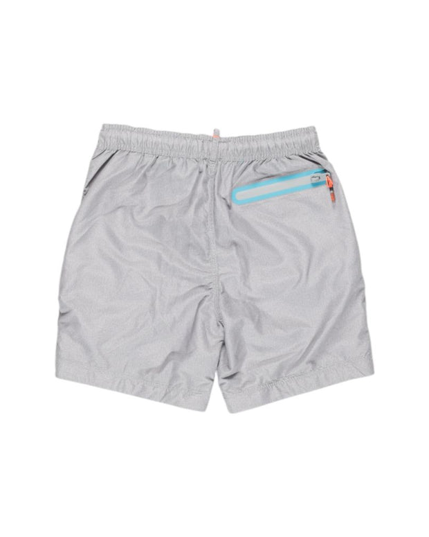 Gray Polyester Swim Short