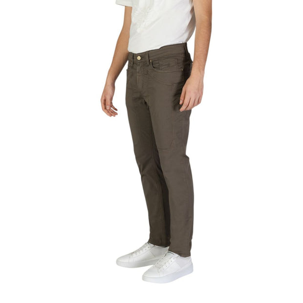 Brown Cotton Jeans & Pant