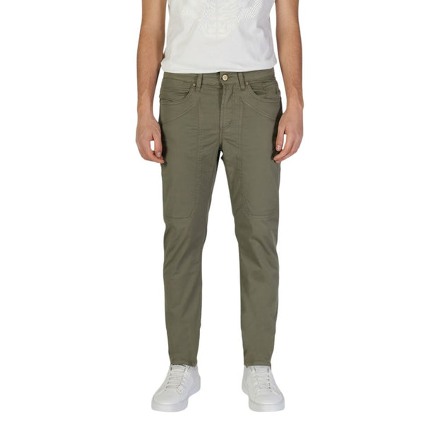 Green Cotton Jeans & Pant