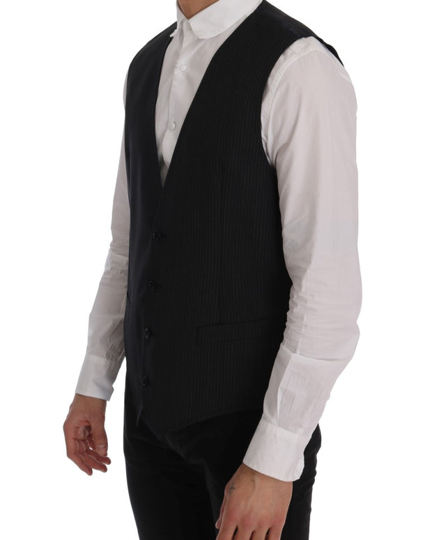 Gray Wool Stretch Vest