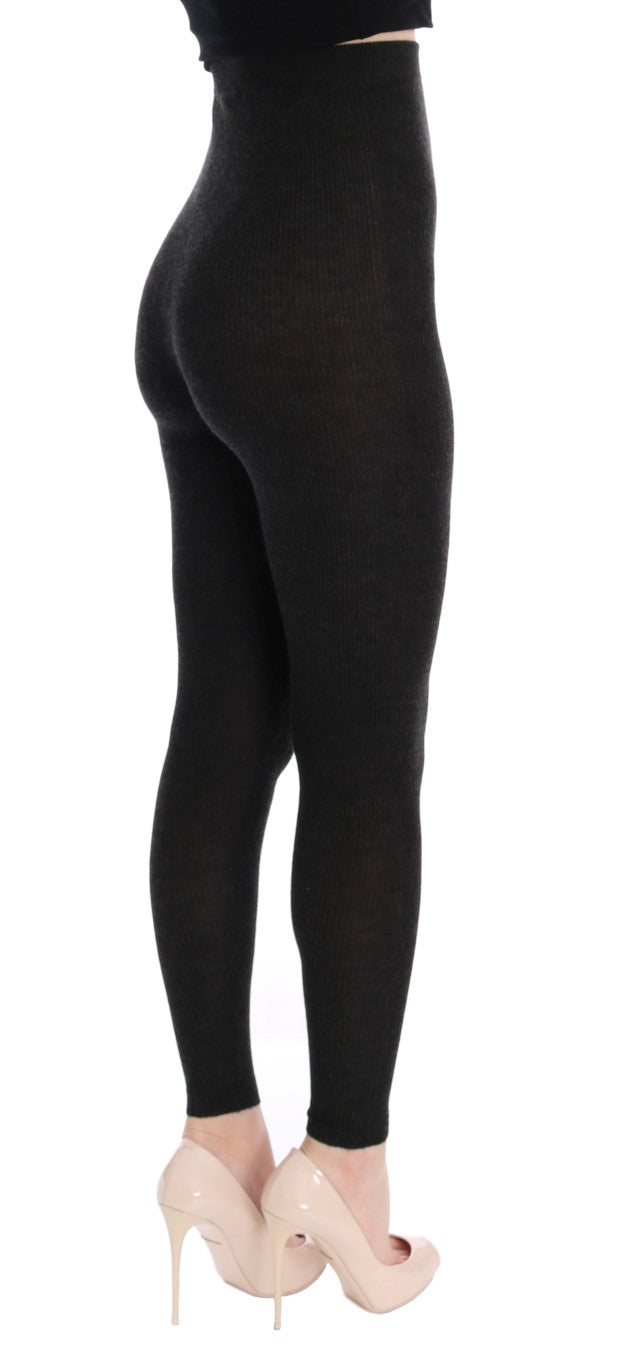 Elegant High-Waist Cashmere Tights Pants