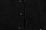 Elegant Black Merino Wool Cardigan