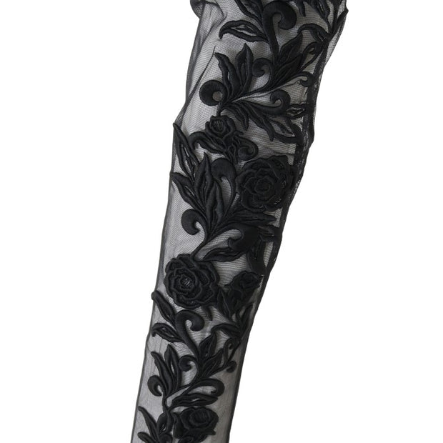 Embroidered Floral Over-Knee Boots