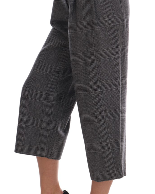 Gray Wool Capri Pants