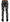 White Black Leaf Cotton Stretch Slim Pants