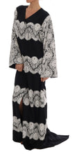 Elegant Silk Floral Lace Kaftan Maxi Dress