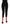 Black Stretch Pink Stripes Capri Pants