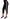 Black Stretch Pink Stripes Capri Pants