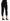 Black Stretch Pink Stripes Capri Pants