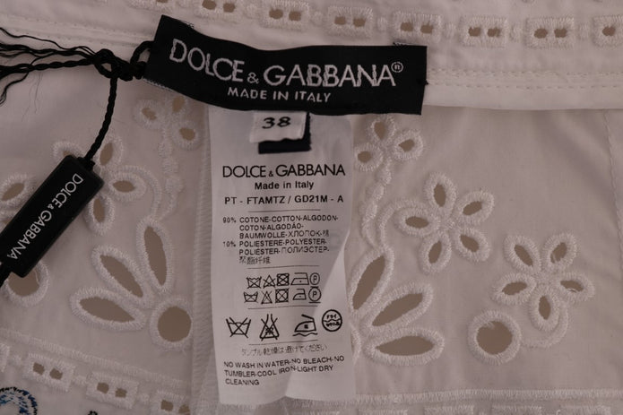 Mulicolor Majolica Cutout Capri Pants
