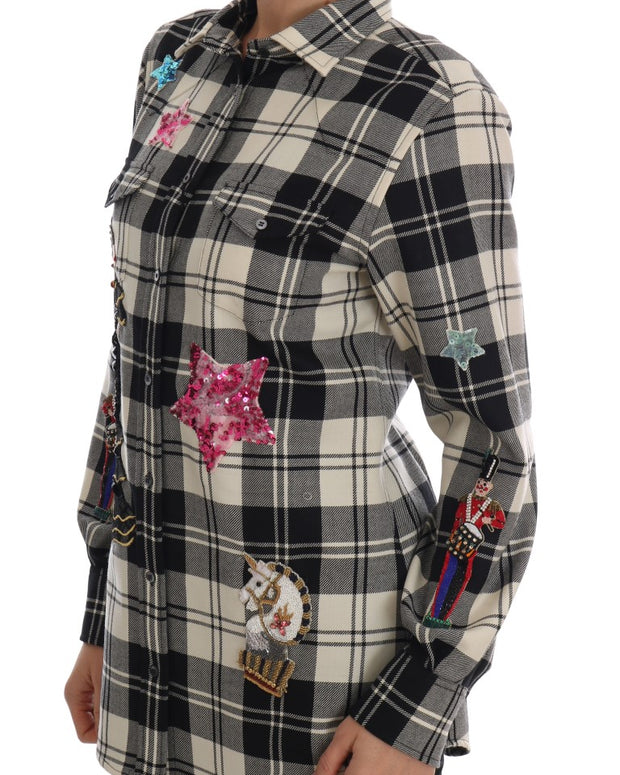 Black White Fairy Tale Crystal Shirt