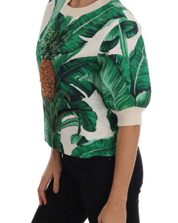 Pineapple Banana Sequins Crewneck Sweater