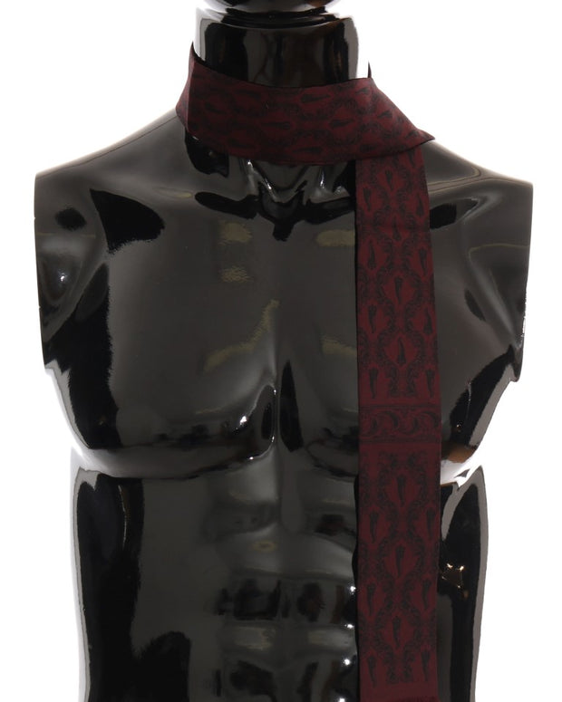 Bordeaux Silk Crown Chili Scarf