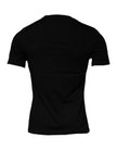 Black Medusa Print Cotton Crew Neck Men T-shirt