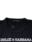 Blue D&G King Of Love Cotton Crew Neck T-shirt